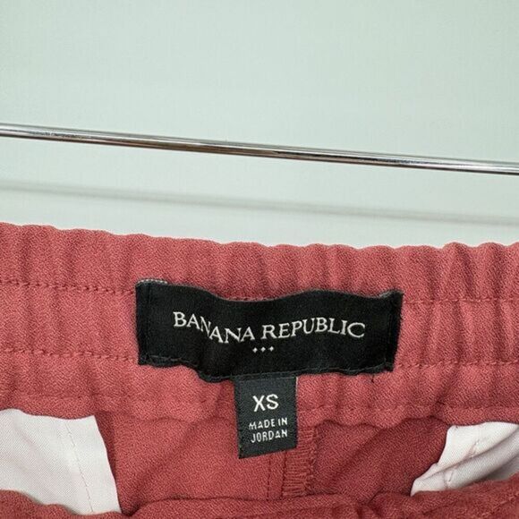 Banana Republic Suit Pants Women's Santa Fe Red Size X Small Pull On Drawstring - Picture 5 of 9